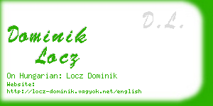 dominik locz business card